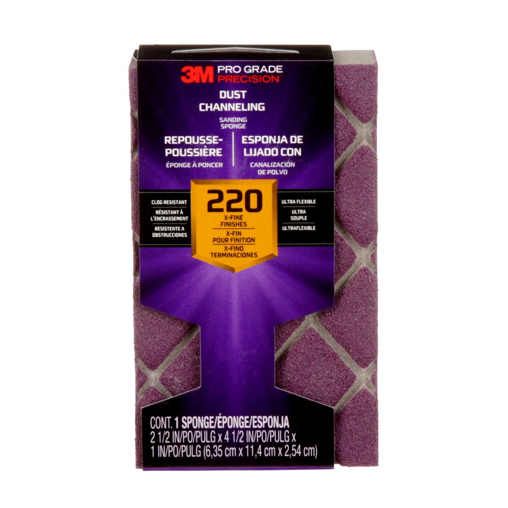 3M™ Pro Grade Precision™ Dust Channeling Sanding Sponge 2504TRI-220-CH