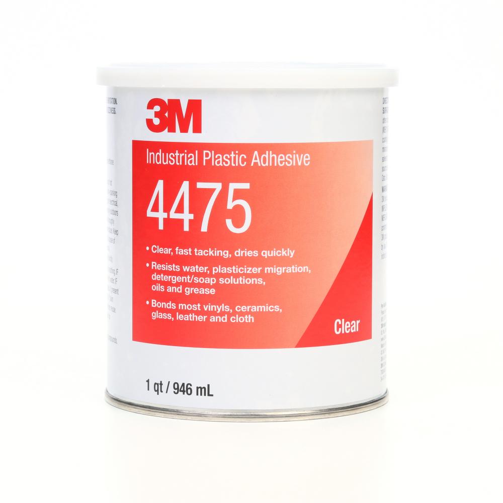 3M™ Industrial Plastic Adhesive, 4475, clear, 1 qt (0.94 L)