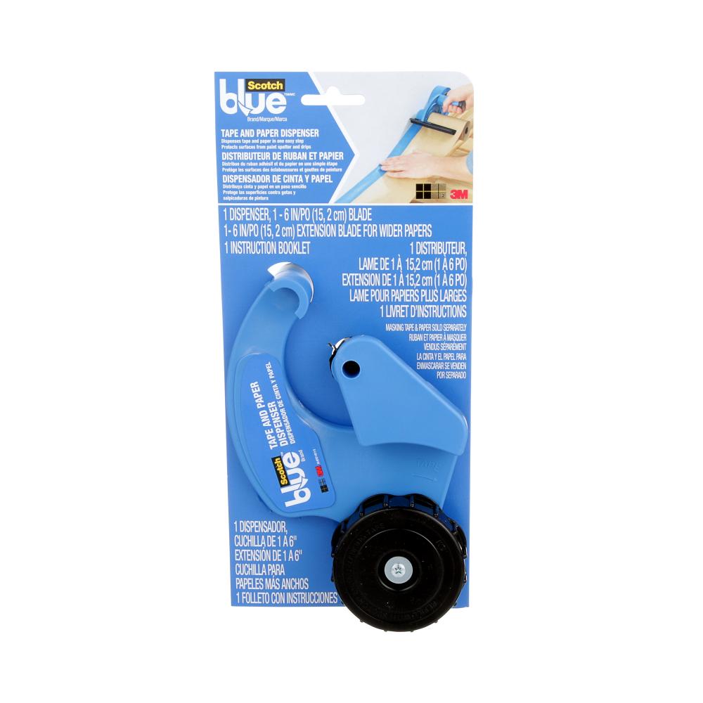 ScotchBlue™ Tape and Paper Dispenser, M1000-SBN, 11.2 in x 2 in (28.4 cm x 5 cm), blue