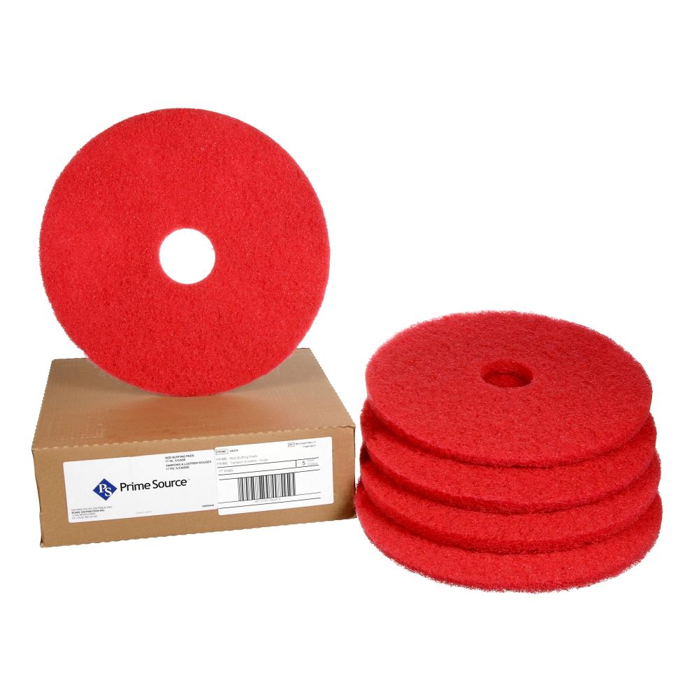 Prime Source Red Buffing Pad 5100PS, 17 in (431.8 mm), Private Label