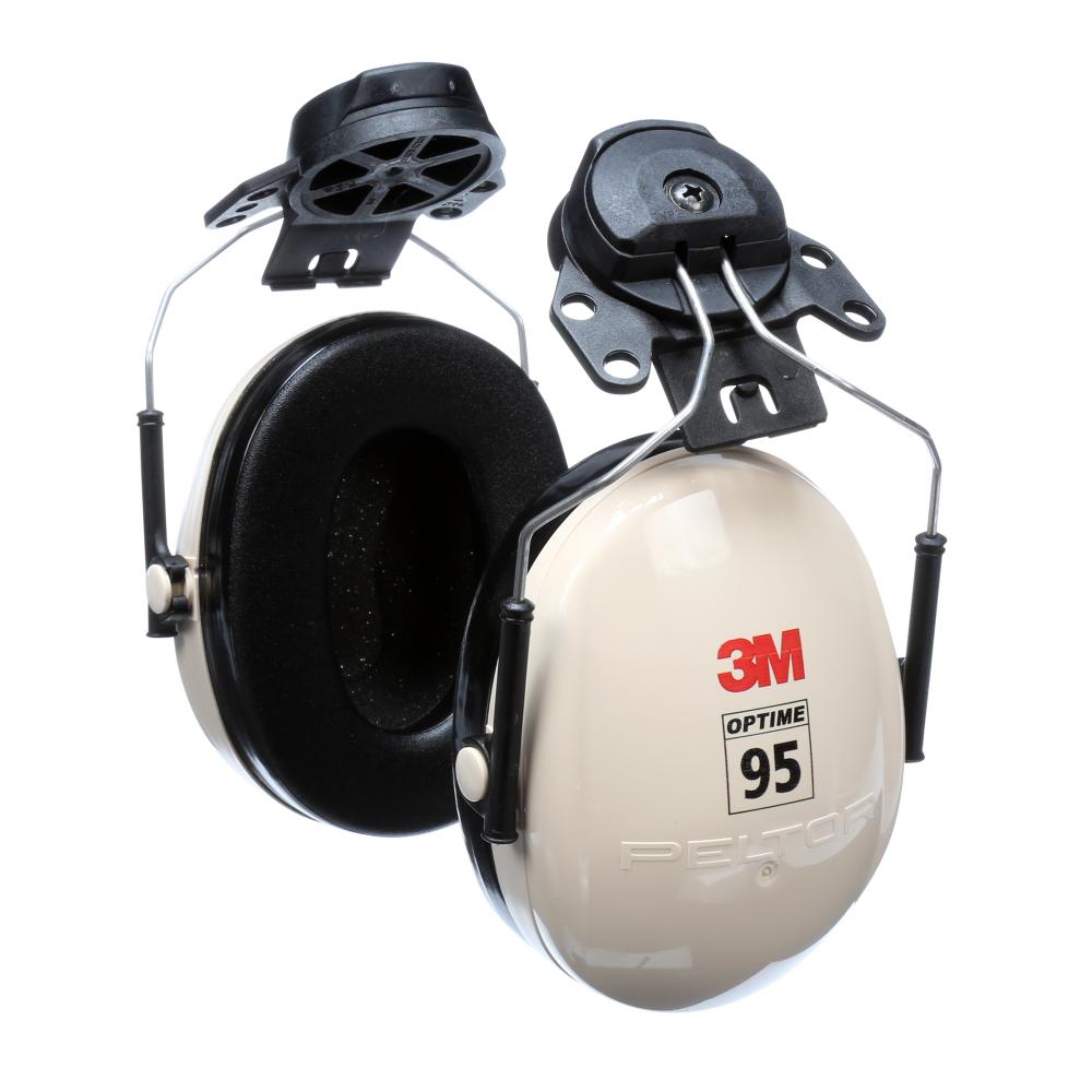 3M™ PELTOR™ Optime™ 95 Earmuffs, H6P3E, hard hat attached, 10 pairs per case