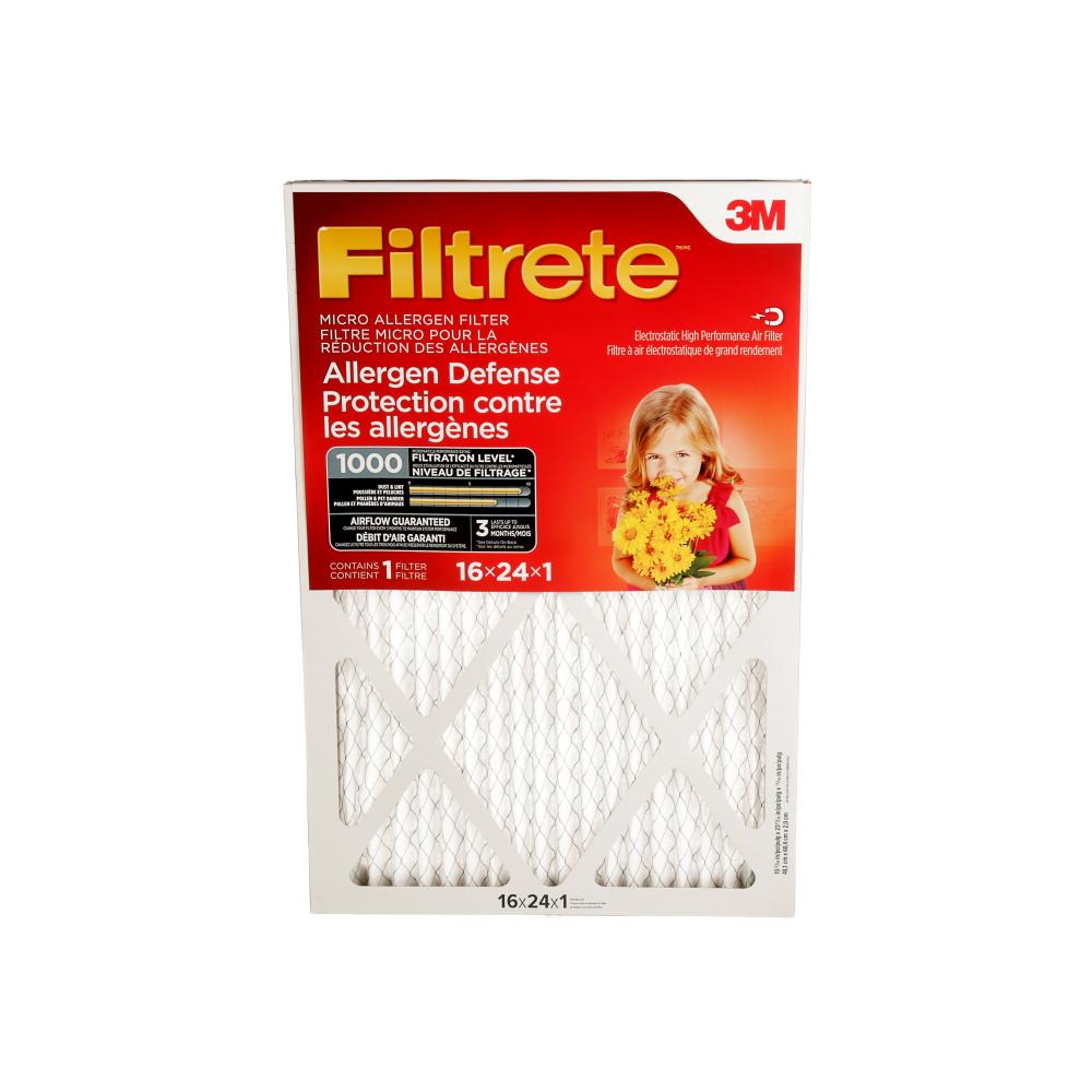 Filtrete™ Allergen Defense Micro Allergen Filter 9825DC-6C, 16 in x 24 in x 1