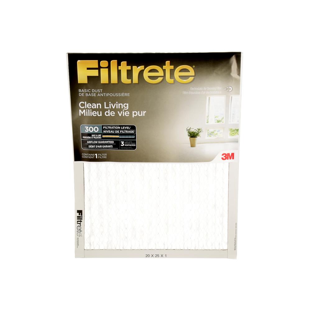 Filtrete™ Clean Living Basic Dust Filter, MPR 300, 20 in x 25 in x 1 in