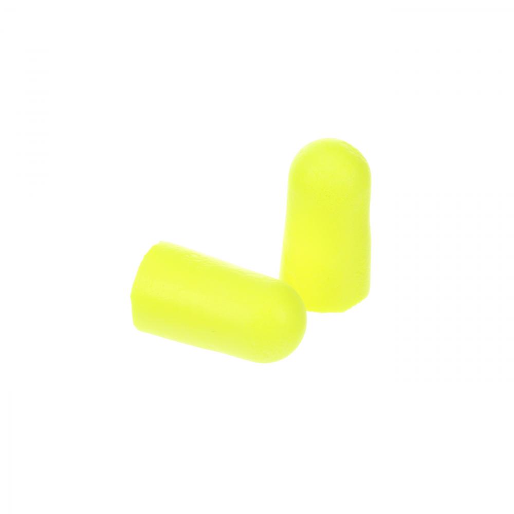 3M™ E-A-Rsoft Yellow Neon Earplugs, 312-1251, large, uncorded, 2000 pairs per case