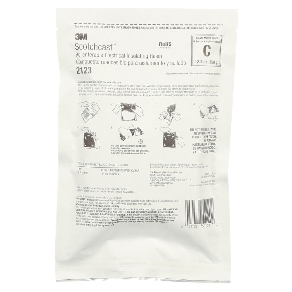 3M™ Scotchcast™ Reenterable Electrical Insulating Resin 2123C, 12.3 oz (350 g)