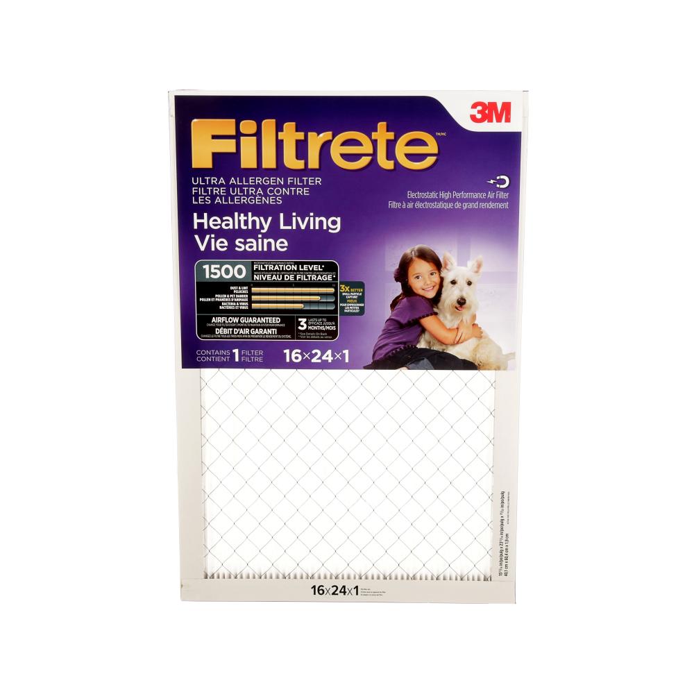 Filtrete™ Healthy Living Ultra Allergen Filter, MPR 1500, 16 in x 24 in x 1 in