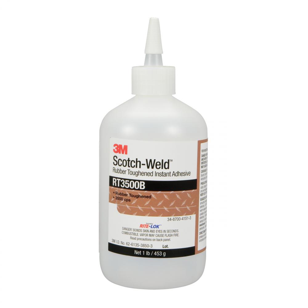 3M™ Scotch-Weld™ Rubber Toughened Instant Adhesive, RT5000B, black, 1 lb. (453 g)