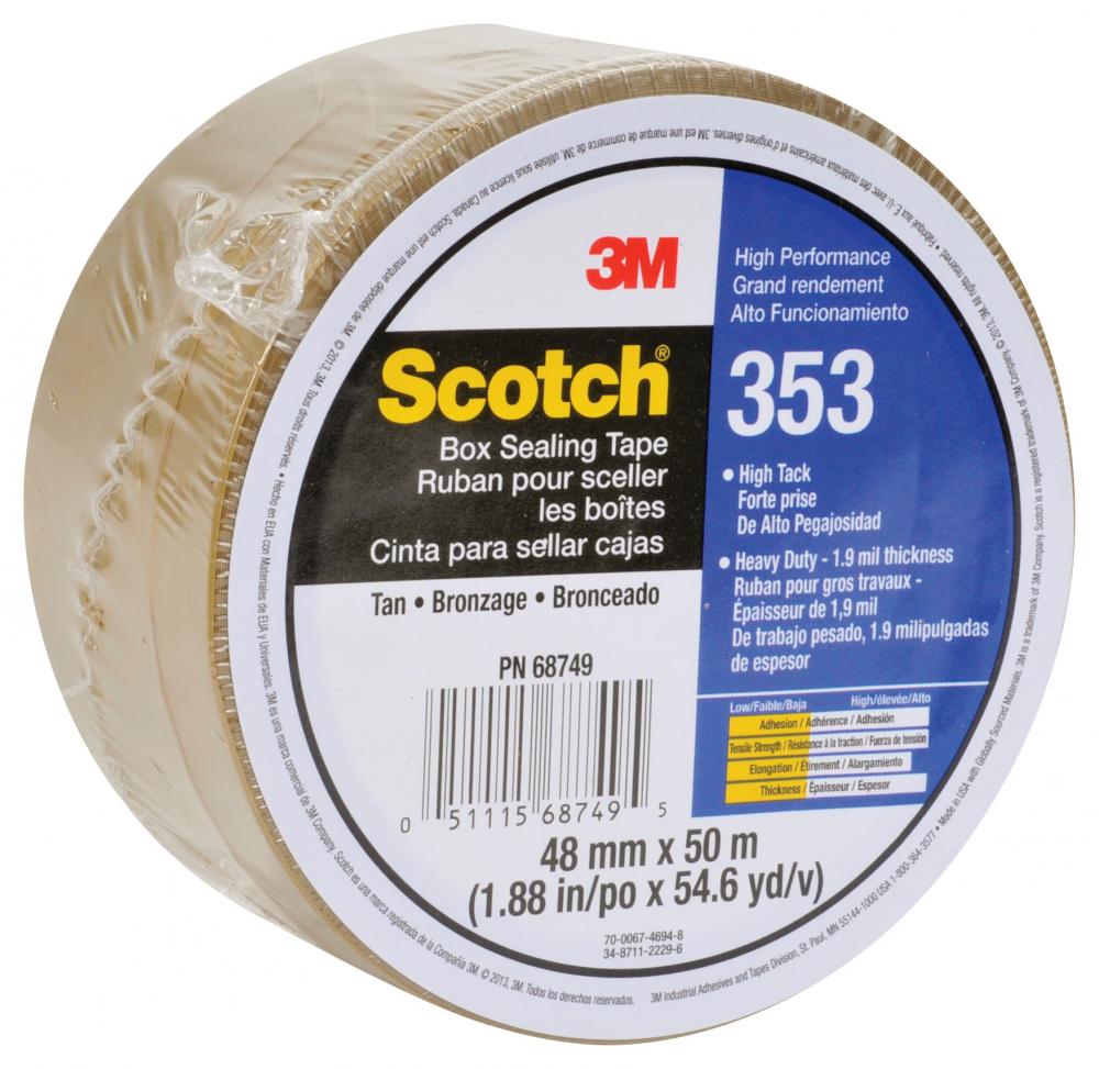 Scotch® Box Sealing Tape, 353, clear, 36 mm x 914 m