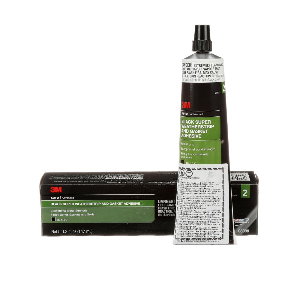 3M™ Black Super Weatherstrip and Gasket Adhesive, 08008, black, 5 fl oz (147.87 ml)