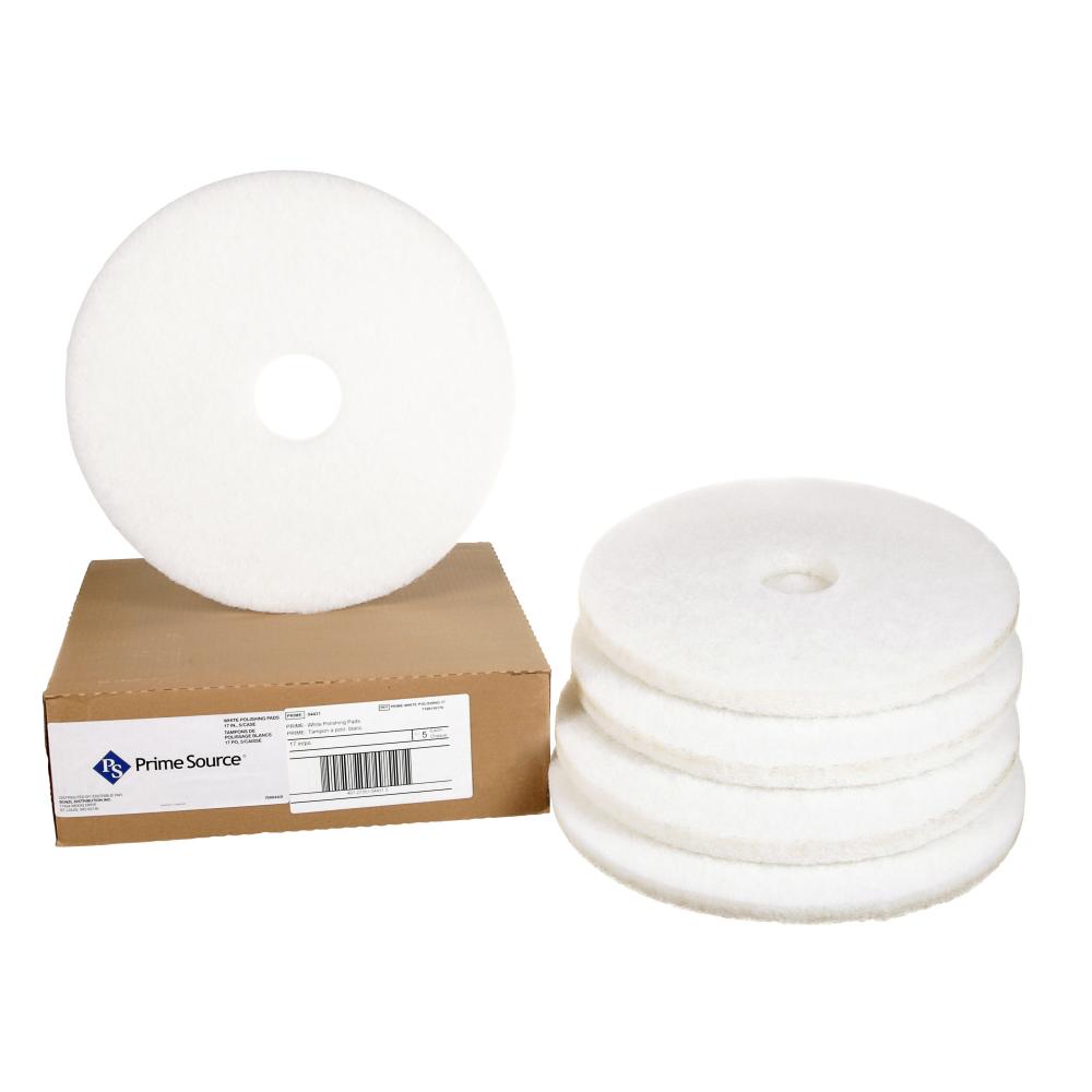 Prime Source White Polishing Pad 4100PS, 17 in (431.8 mm), Private Label