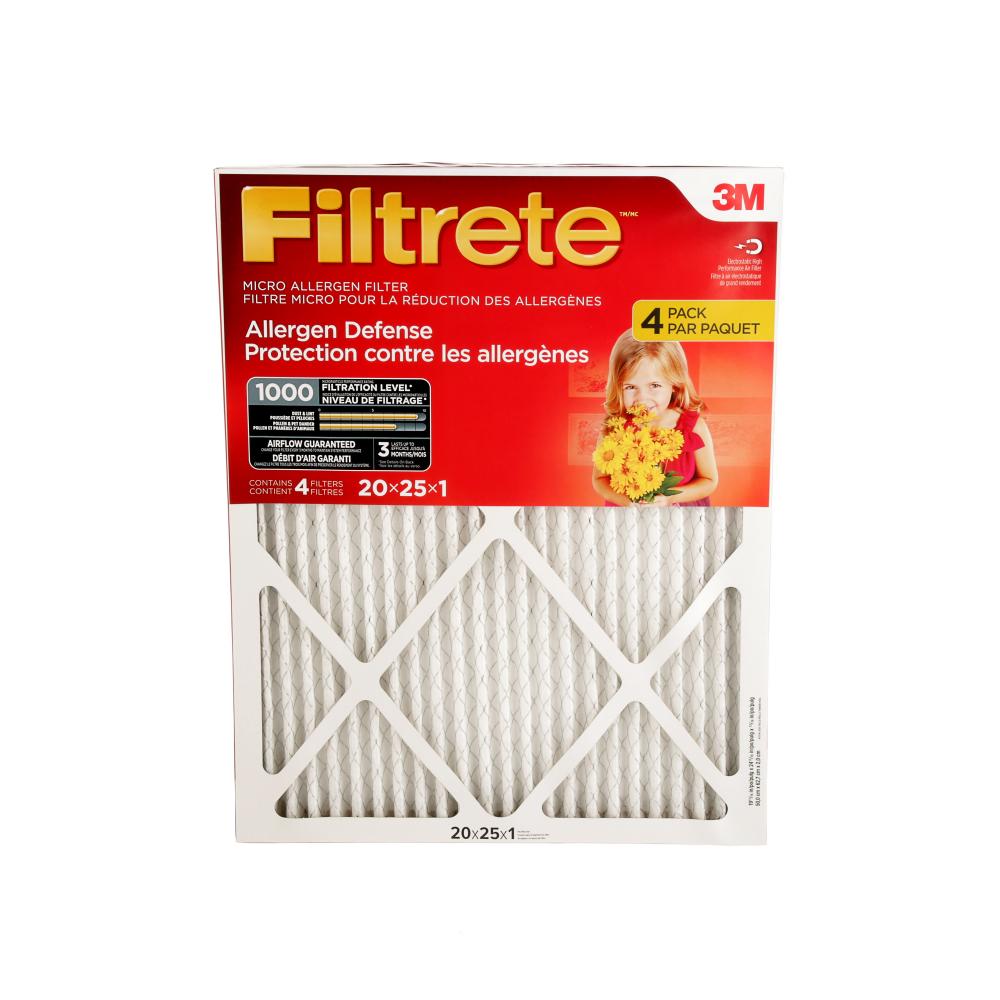 Filtrete™ Allergen Defense Micro Allergen Filter 9803DC-4PK, 20 in x 25 in x 1 in, 4/Pack