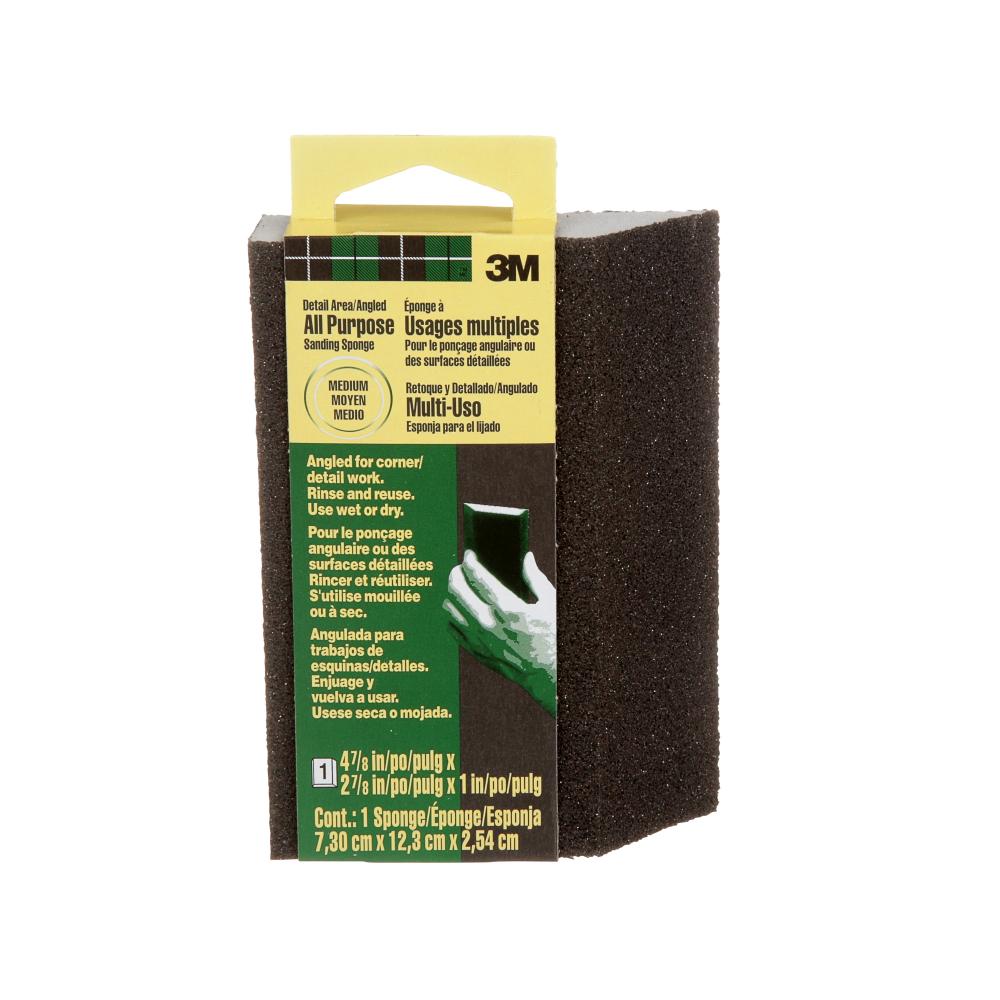 3M™ All Purpose Sanding Sponge CP-041-ESF, Angled, Medium, 3 7/8 in x 4 7/8 in, 1/Pack, 24/Case