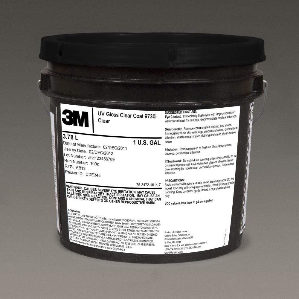 3M™ Screen Print UV Gloss, 9740i, clear, 1 gallon (3.8 L)