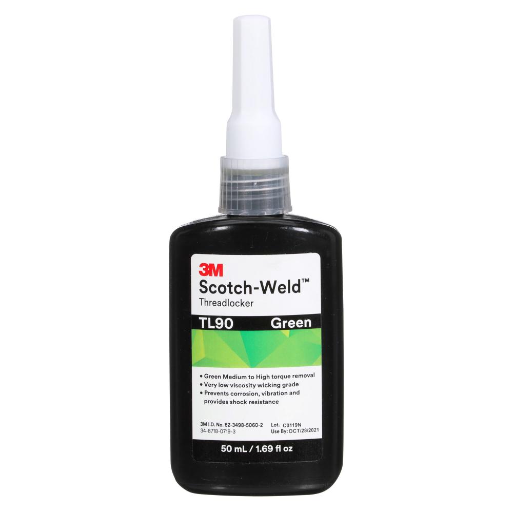 3M™ Scotch-Weld™ Threadlocker, TL90, green, 1.69 fl. oz. (50 ml)