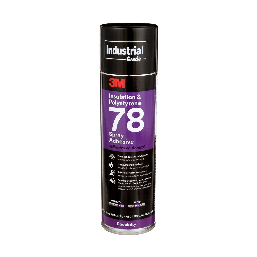 3M™ Polystyrene Insulation Spray Adhesive, 78, clear, 24 oz. (709.8 ml)