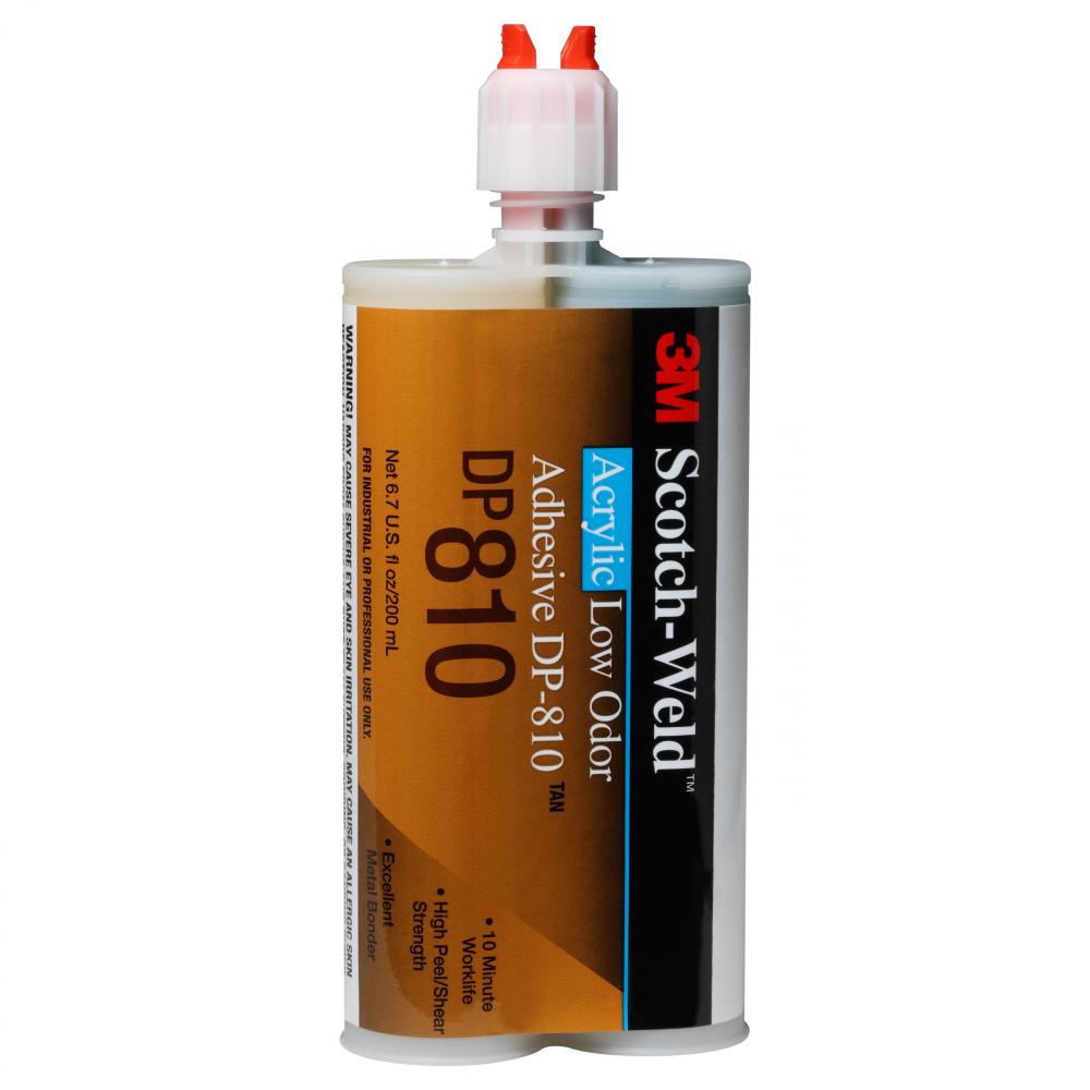 3M™ Scotch-Weld™ Low Odour Acrylic Adhesive, DP810, tan, 6.76 fl. oz. (200 ml)