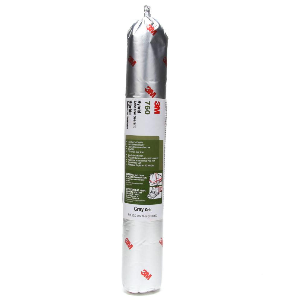 3M™ Adhesive Sealant, 760 UV, gray, 20.28 fl oz (599.8 mL), sausage pack