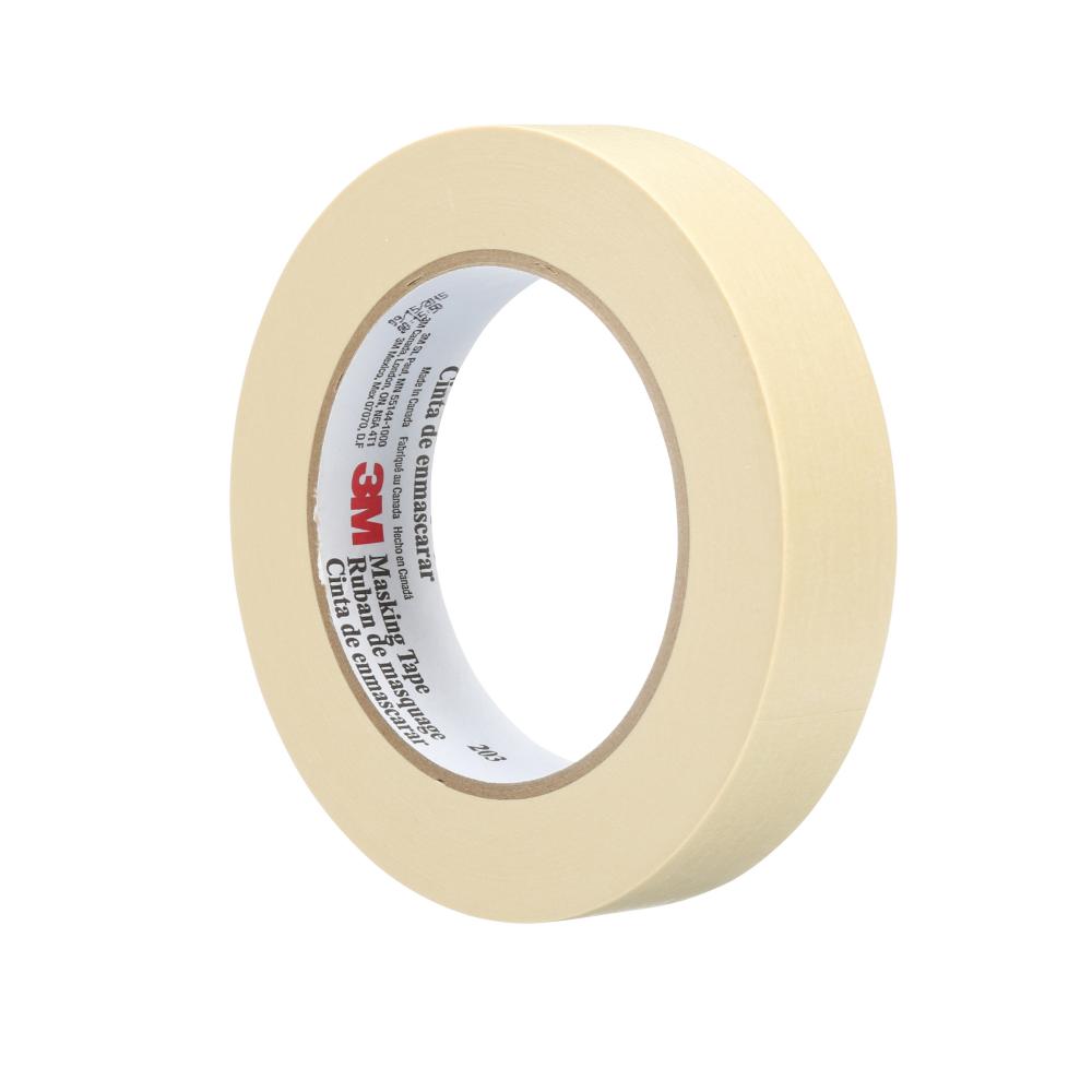 3M™ General Purpose Masking Tape, 203, beige, 4.7 mil (0.12 mm), 0.95 in x 60 yd (24 mm x 55 m)