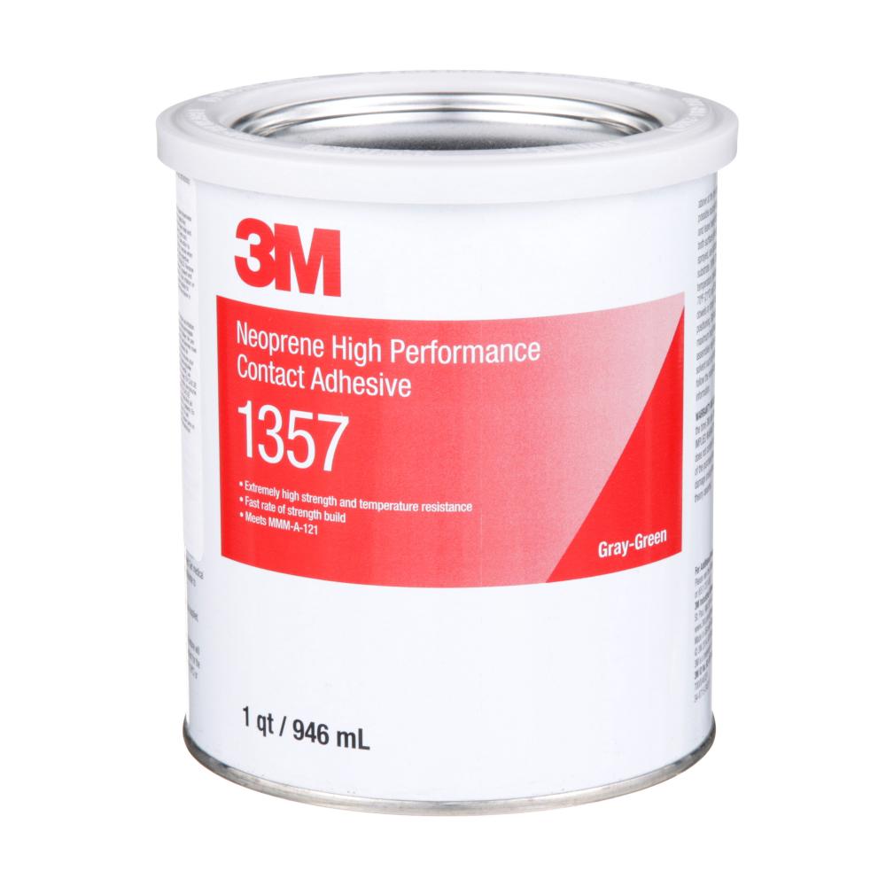 3M™ Neoprene High Performance Contact Adhesive, 1357, gray-green, 1 qt (0.95 L)