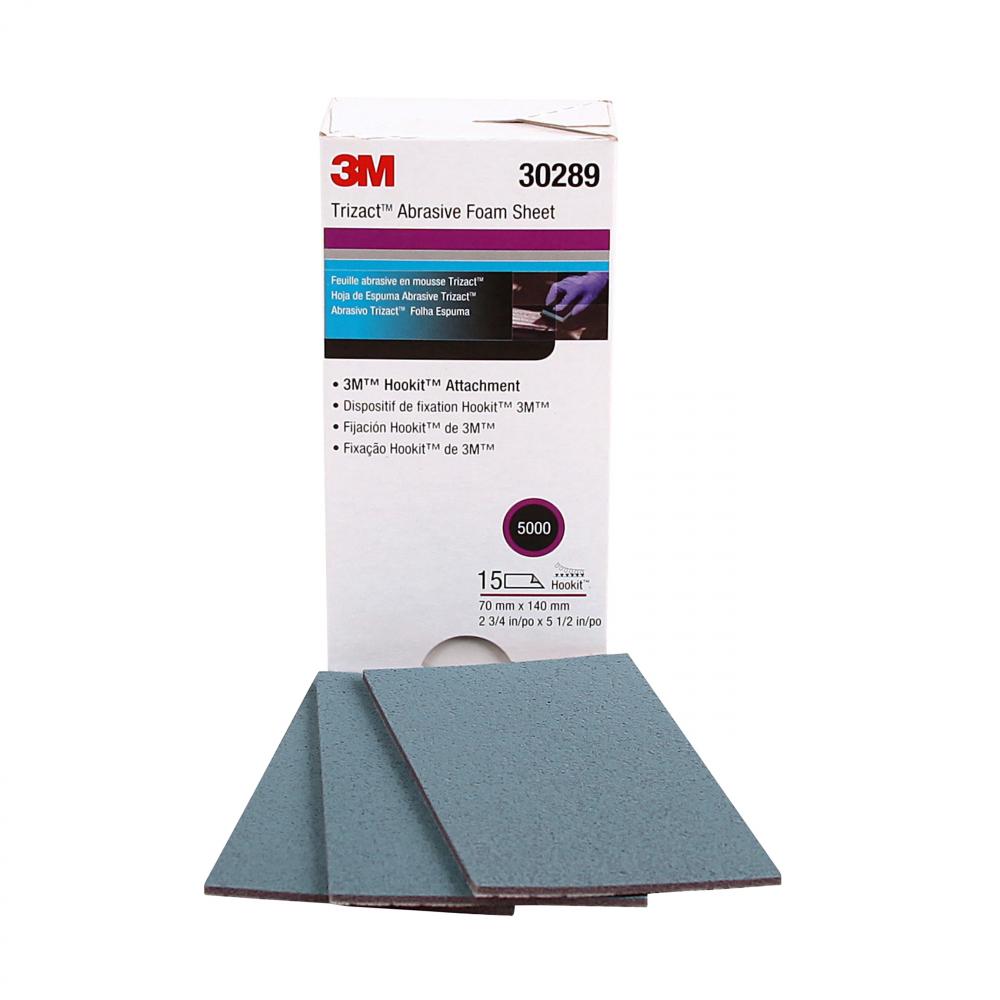 3M™ Trizact™ Hookit™ Foam Sheets, 443SA, 30289, 5000, 2 3/4 in x 5 1/2 in (6.9 cm x 13.97 cm)