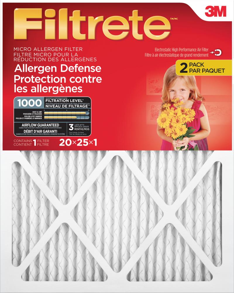 Filtrete™ Micro Allergen Filter 9803DC-2PK, 20 in x 25 in x 1 in, 2/Pack