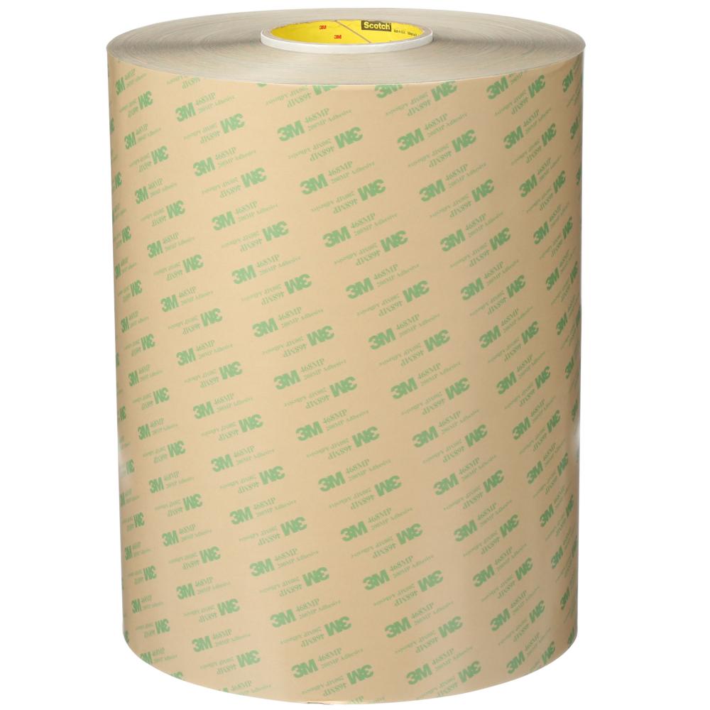 3M™ Adhesive Transfer Tape, 468MP, clear, 5 mil (.12 mm), 12 in x 60 yd (304.80 mm x 54.86 m)