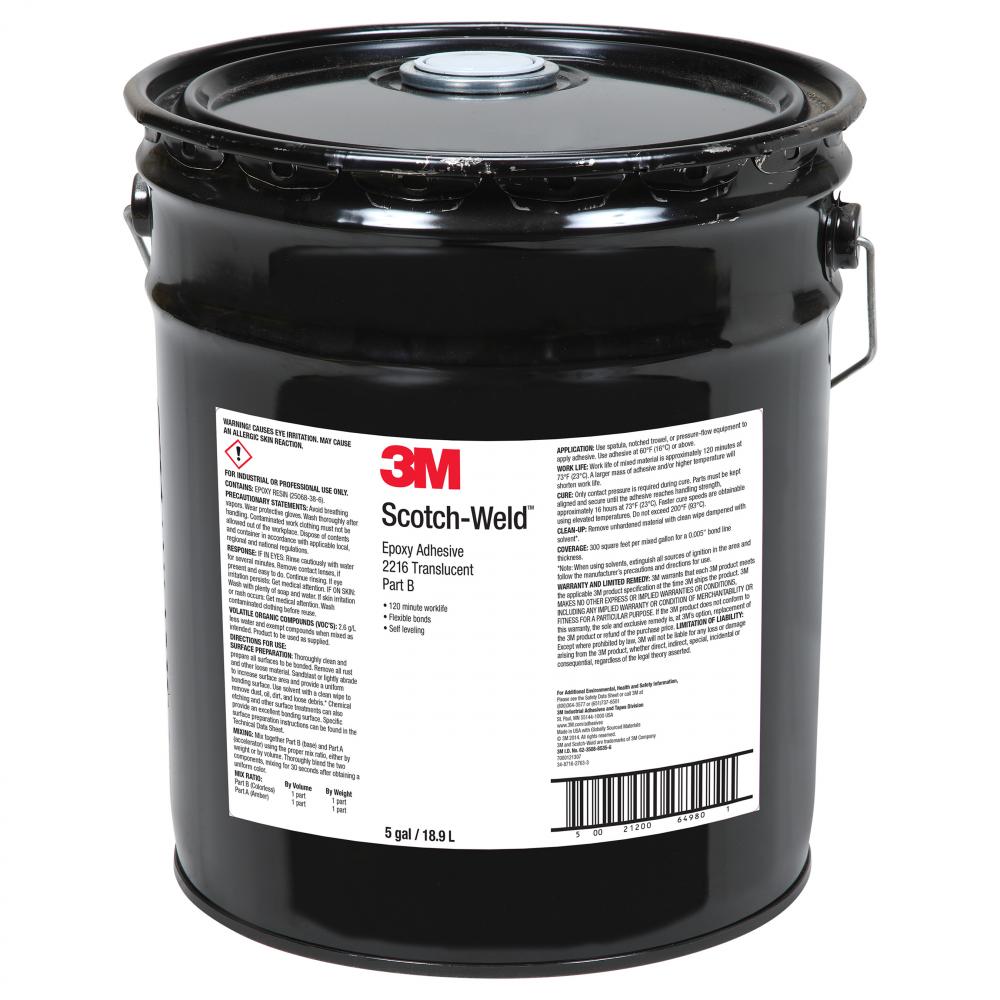 3M™ Scotch-Weld™ Epoxy Adhesive, 2216, translucent, 5 gal. (19 L)