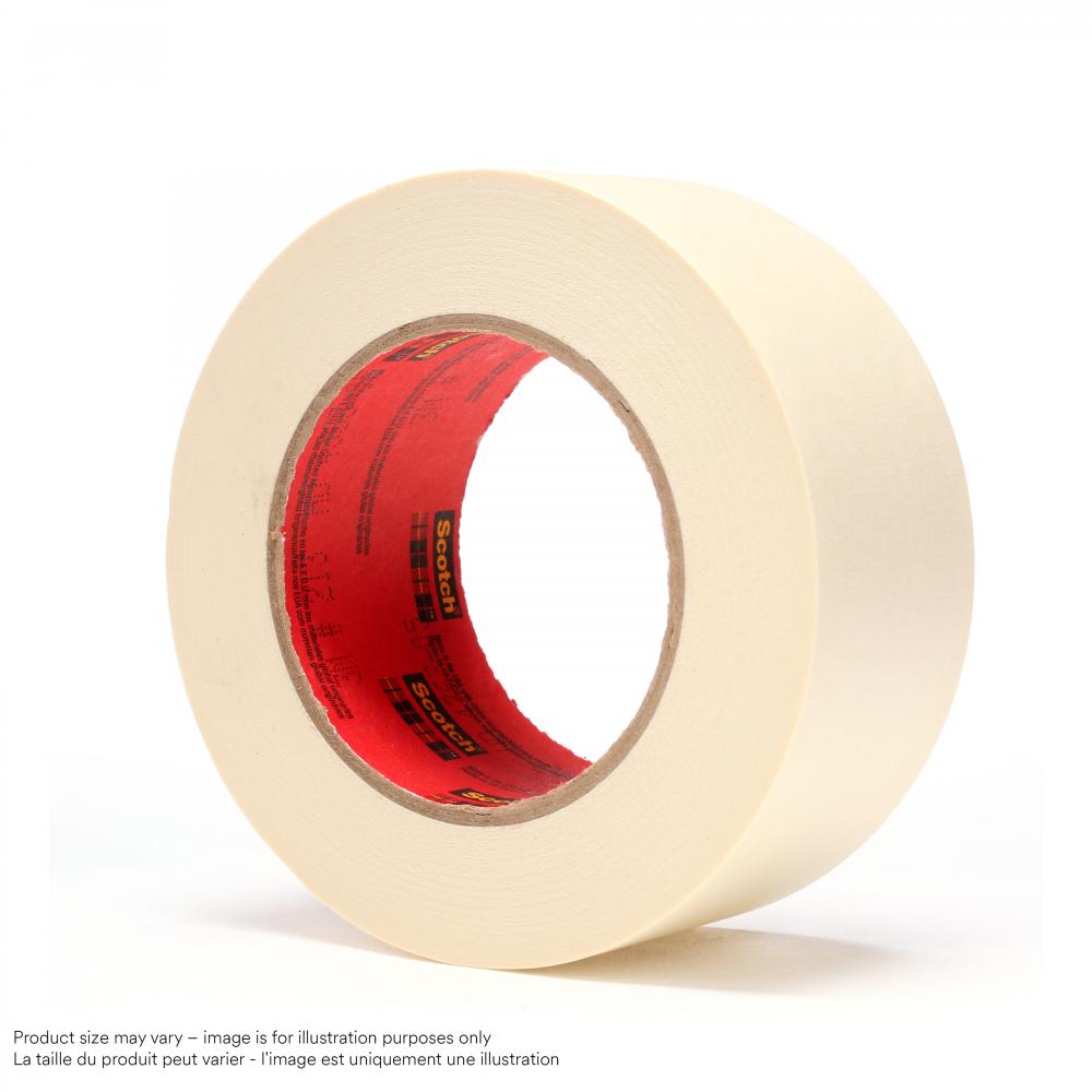 Scotch® High Performance Masking Tape, 213, tan, 48 in x 60 yd (121.9 cm x 55 m), bulk