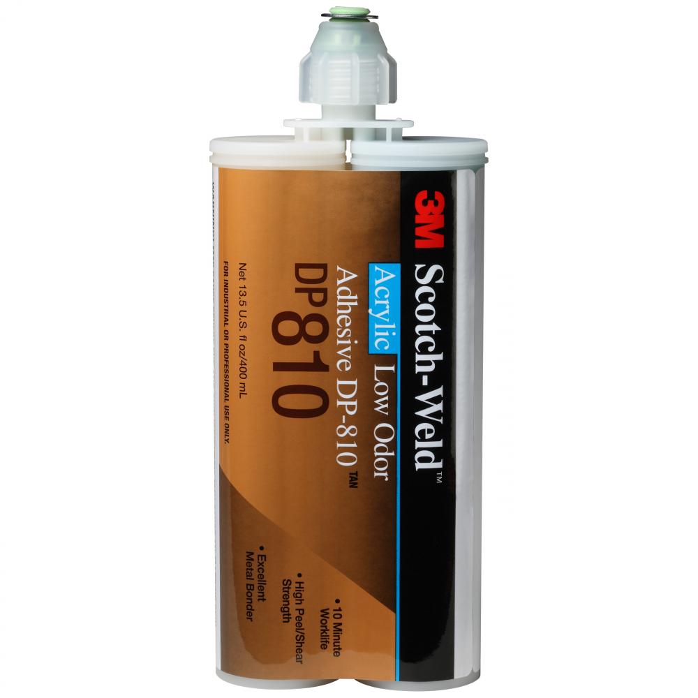 3M™ Scotch-Weld™ Low Odour Acrylic Adhesive, DP810, tan, 13.52 fl. oz. (400 ml)