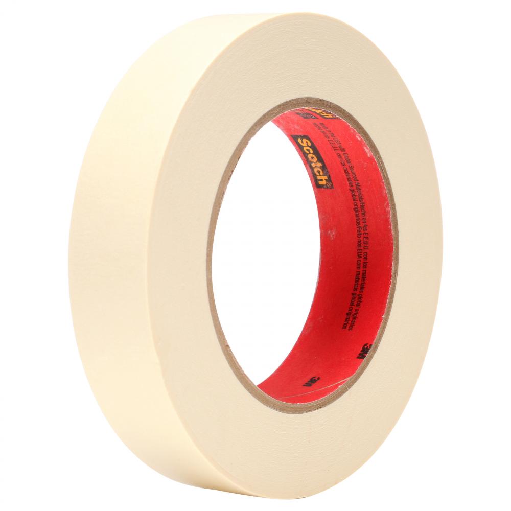 Scotch® High Performance Masking Tape, 214, tan, 1/2 in x 60 yd, 72 per case