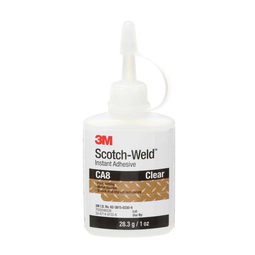 3M™ Scotch-Weld™ Instant Adhesive, CA8, clear, 1 oz (28.3 g)