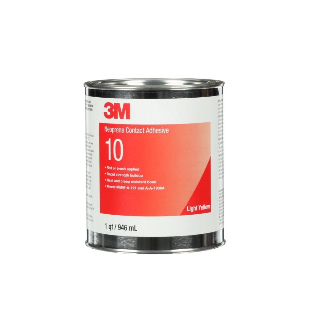 3M™ Neoprene Contact Adhesive, 10, light yellow, 1 qt (0.95 L)