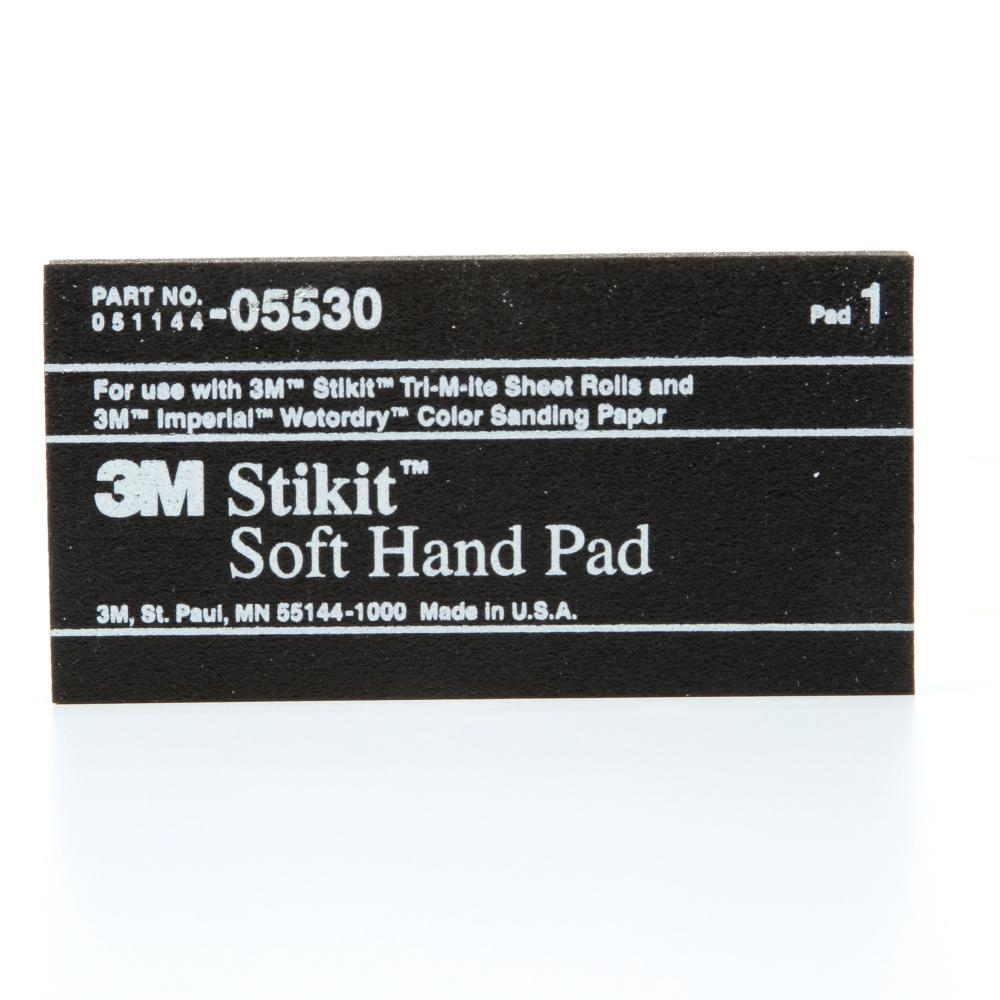 3M™ Stikit™ Soft Hand Pad, 05530, 2 3/4 in x 5 1/2 in x 3/8 in (7 cm x 13.97 cm x 0.95 cm)