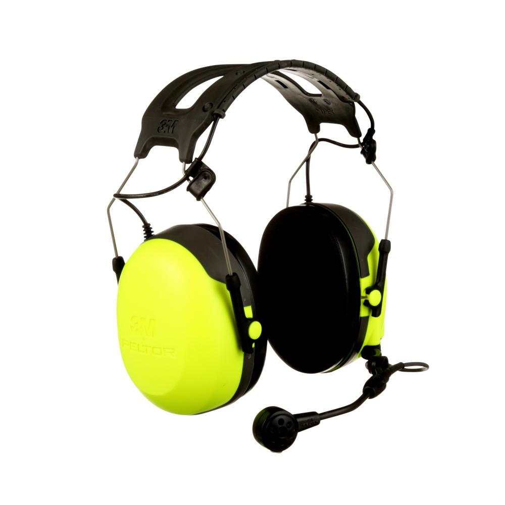 3M™ PELTOR™ CH-3 Headset MT74H52A-111, with PTT Button, Yellow, Headband, FLX2