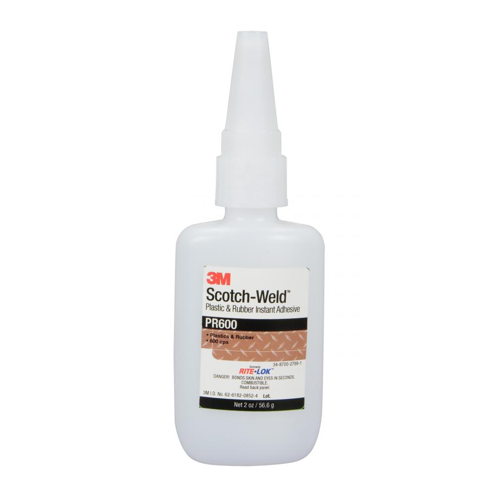 3M™ Scotch-Weld™ Plastic & Rubber Instant Adhesive, PR600, clear, 1.8 oz (50 g)