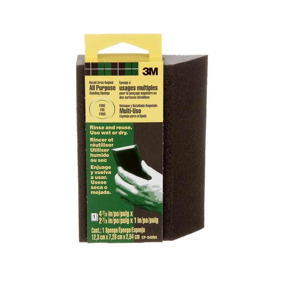 3M™ All Purpose Sanding Sponge CP-040NA, Angled, Fine, 2 7/8 in x 4 7/8 in, 1/Pack, 24/Case