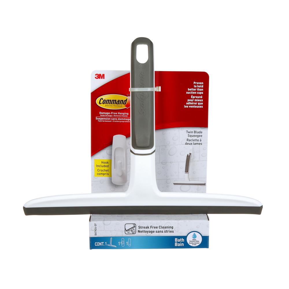 Command™ Twin Blade Squeegee with Bath Hook & Strip BATH24-EF