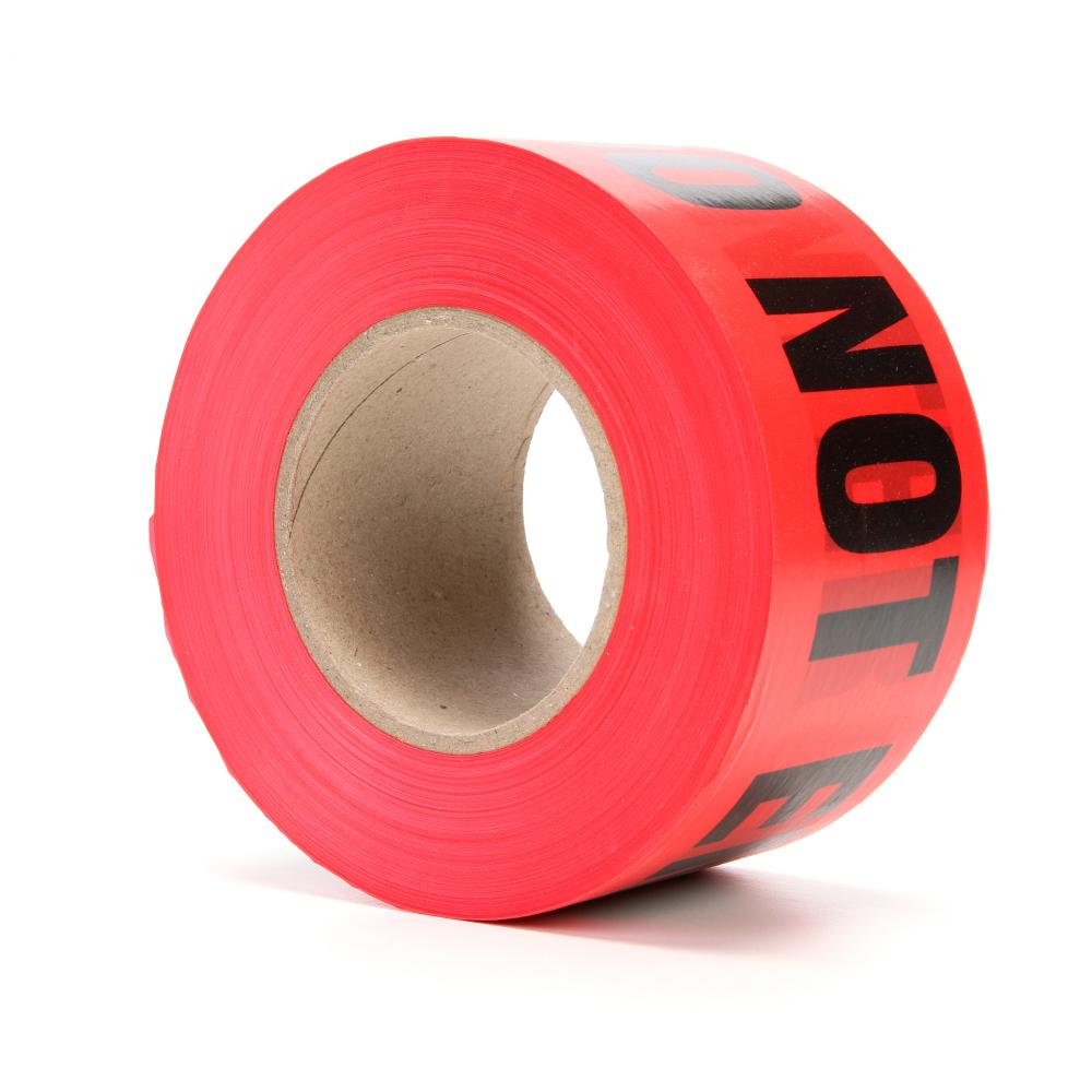 Scotch® Barricade Tape, 362, red, &#34;Danger&#34;, 3 in x 1000 ft (76.2 mm x 304.8 m)