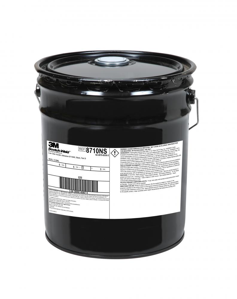 3M™ Scotch-Weld™ Low Odour Acrylic Adhesive 8710NS, Black, Part B, 5 gal (19 L), Drum (Pail)