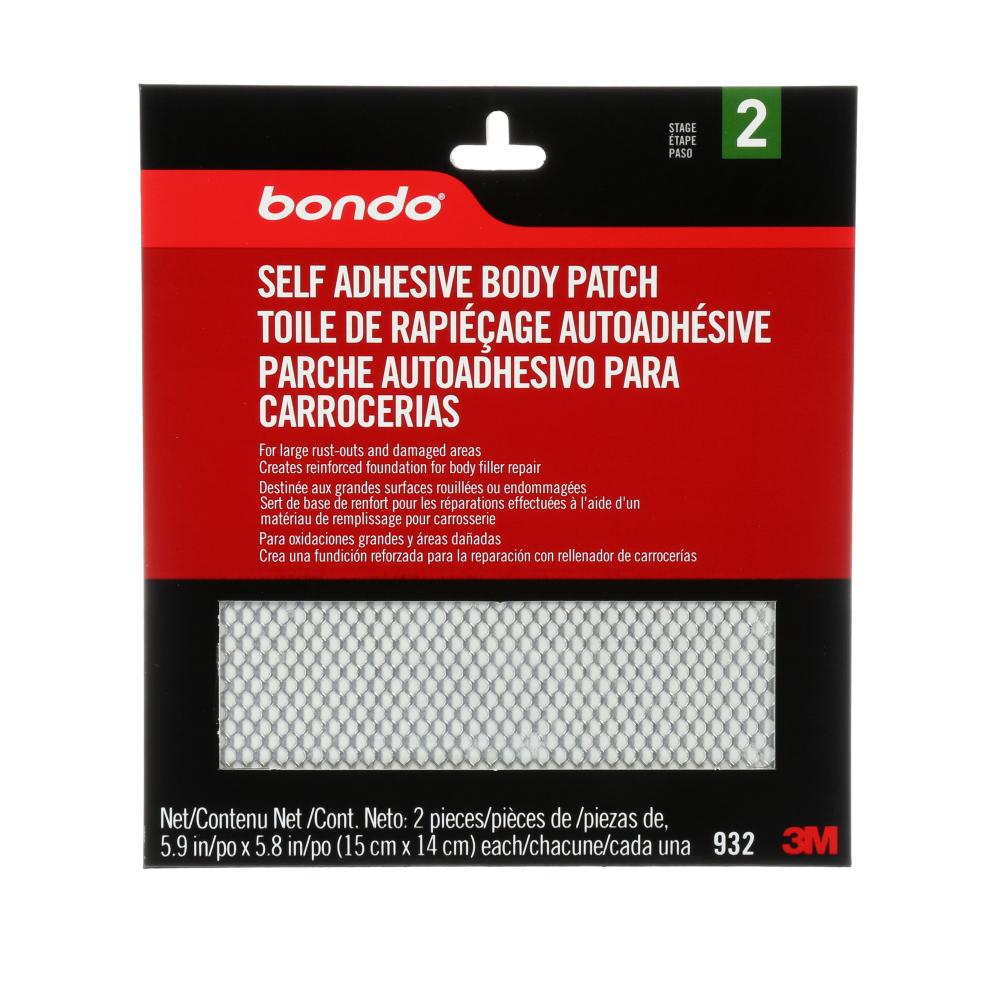 Bondo® Self Adhesive Body Patch, 932, 5.9 in x 5.8 in (69 sq in), 2 per pack