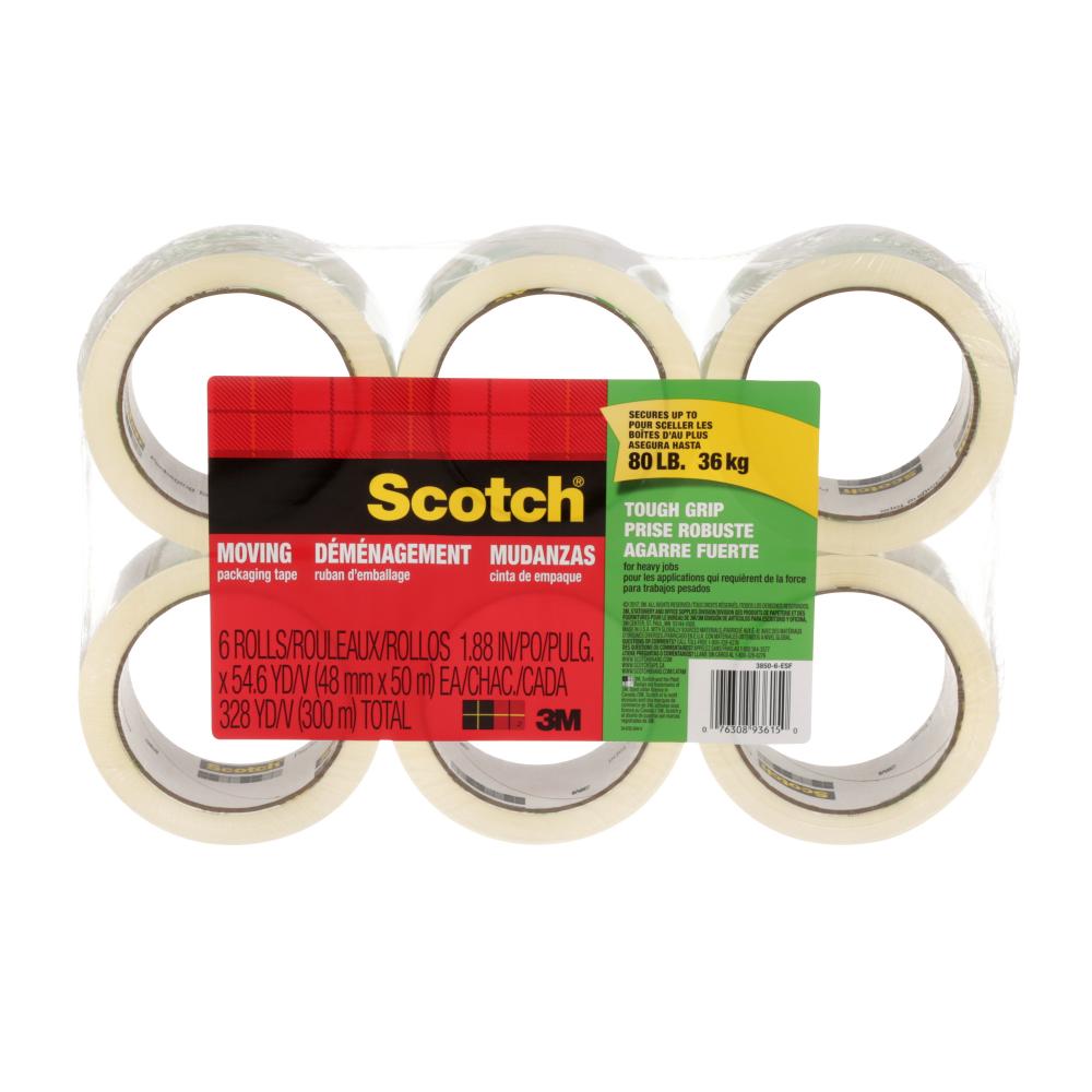 Scotch® Tough Grip Moving Packaging Tape 3500-6-ESF