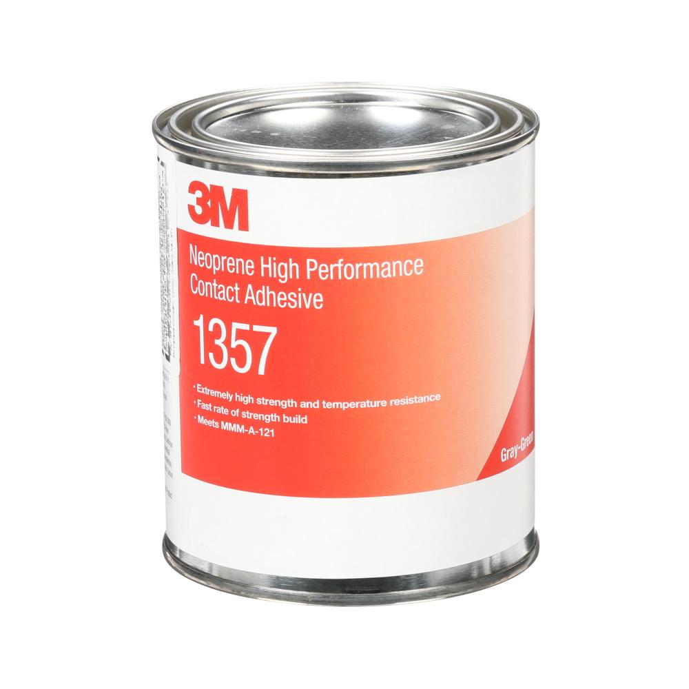 3M™ Neoprene High Performance Contact Adhesive, 1357, gray-green, 1 gal (3.8 L)