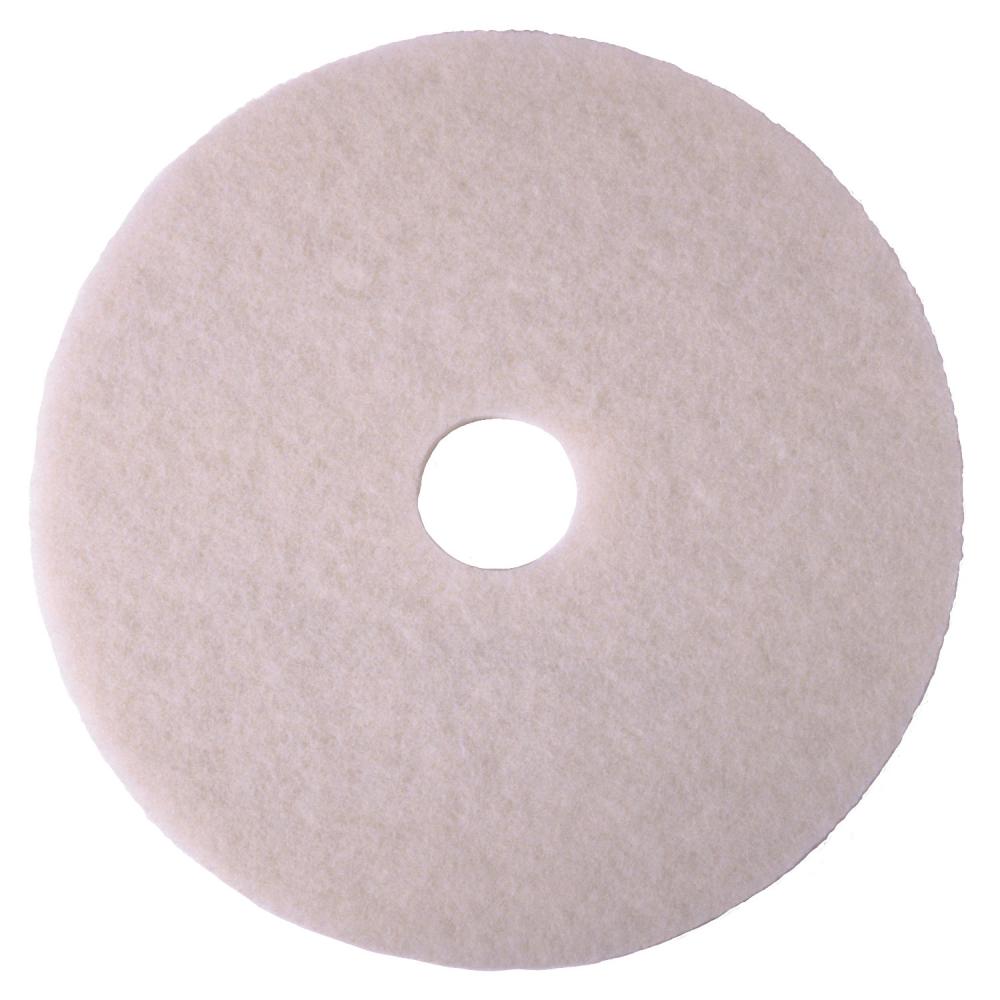 4100PLG White Polishing Pads 16 in, 5/case