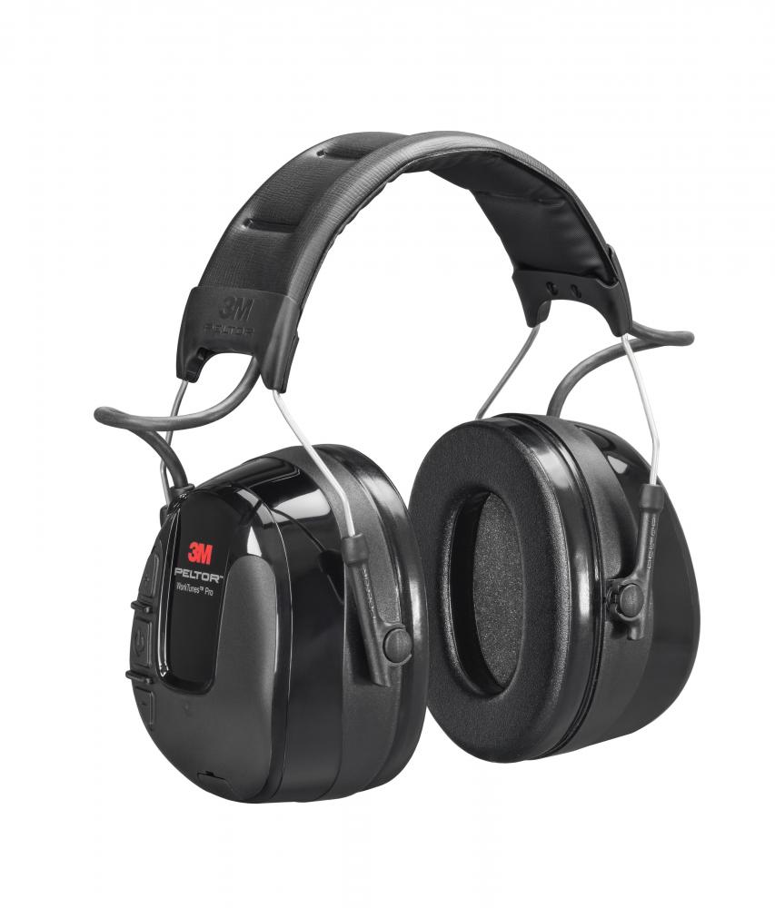 3M™ PELTOR™ WorkTunes™ Pro AM/FM Radio Headset, Black, Hard Hat Attached