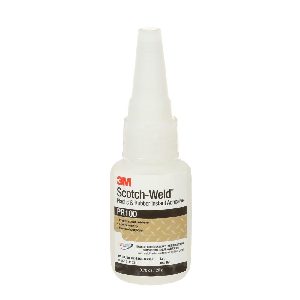 3M™ Scotch-Weld™ Plastic & Rubber Instant Adhesive, PR100, clear, 0.71 oz. (20 g)