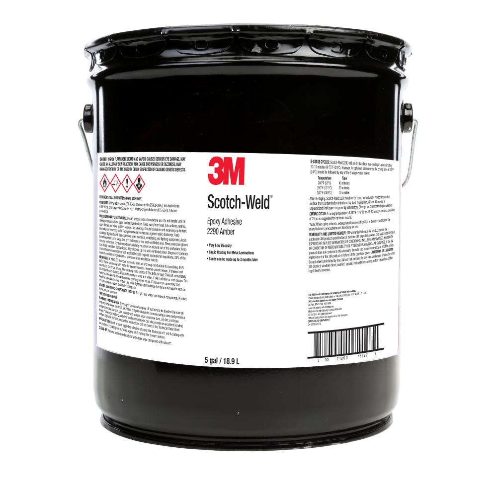 3M™ Scotch-Weld™ Epoxy Adhesive, 2290, amber, 5 gal. (19 l)