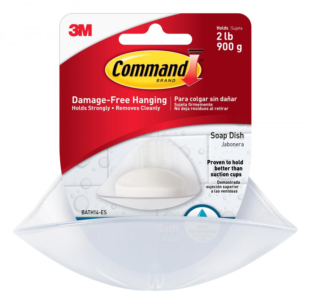 Command™ Bath Soap Dish BATH14-EF, Frosted, 3 lbs (1.4 kg)