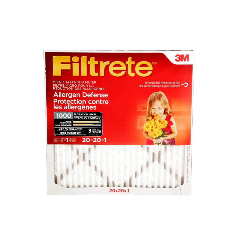 Filtrete™ Allergen Defense Micro Allergen Filter 9802DC-6C, 20 in x 20 in x 1 in