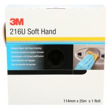 3M 7000084126 - 3M™ Precut Soft Hand Rolls, 216U, 50338, P500, 4.5 in x 27.34 yd. (11.4 cm x 25 m)