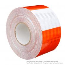 3M 7100032576 - 3M™ High Intensity Prismatic Grade Barricade Sheeting, 382 VHIP, white/orange, 12 in x 50 yd